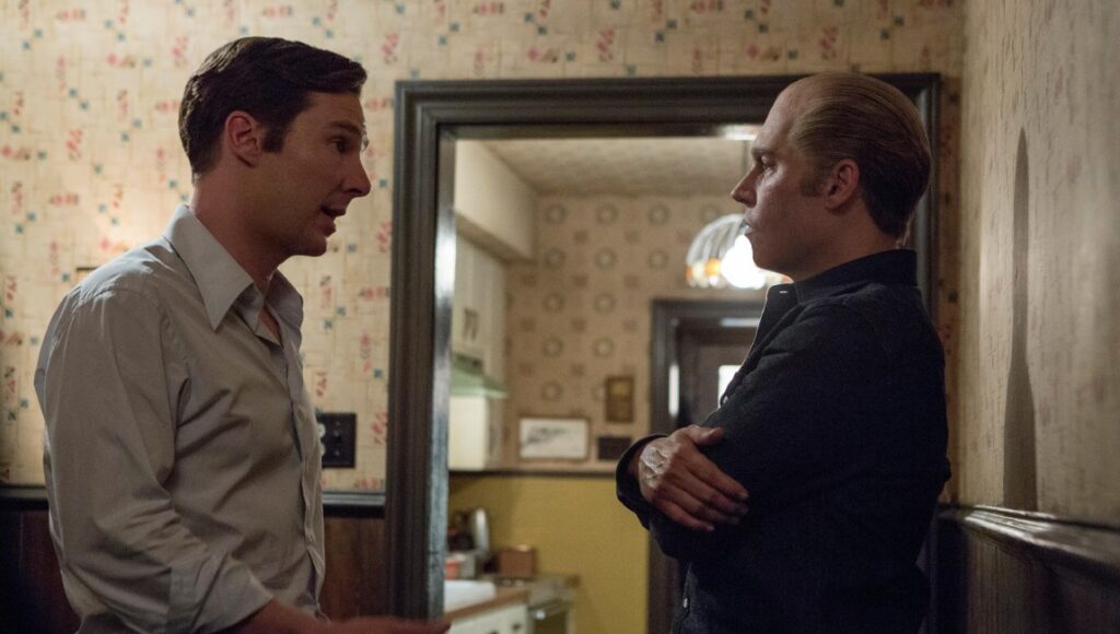 Black Mass: Benedict Cumberbatch and Johnny Depp in a scene from the Scott Cooper film.