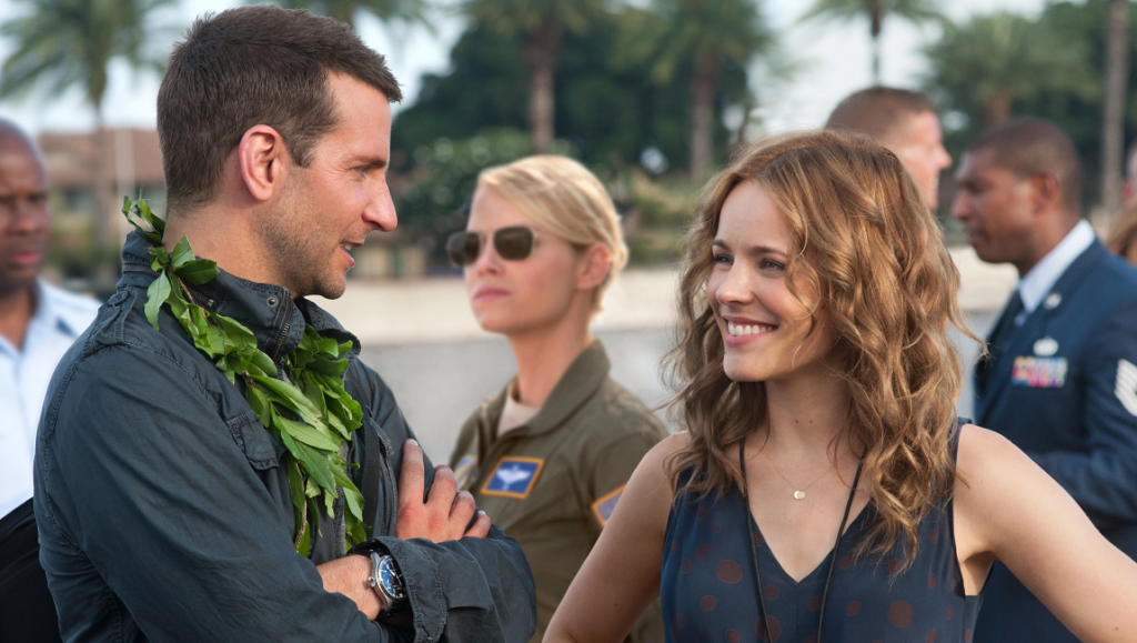 Aloha | Cameron Crowe Bradley Cooper and Rachel McAdams in Aloha, a Wilson Yip film. Romantic comedy scene.