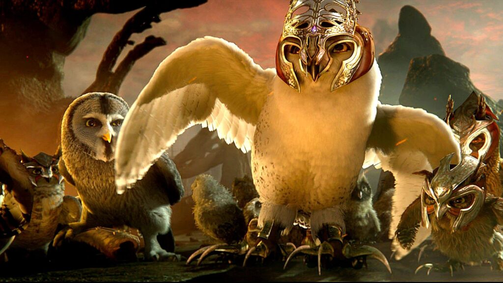 Legend of the Guardians: The Owls of Ga’Hoole. Zack Snyder film featuring owls in armor.