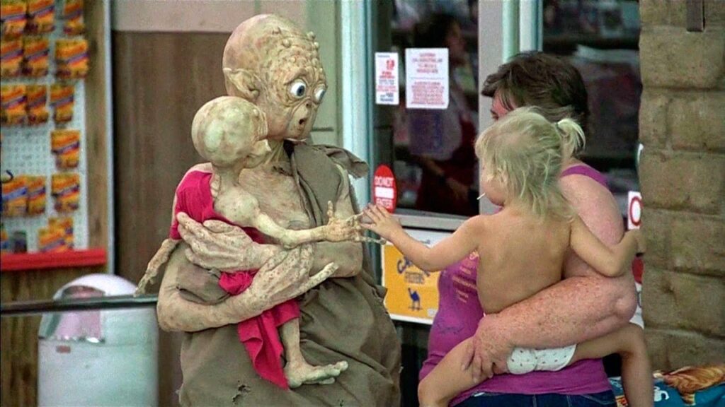 Bad Idea Podcast | Episode 4 Mac and Me movie scene. Alien encounters human child. Bad Idea Podcast Episode 4.