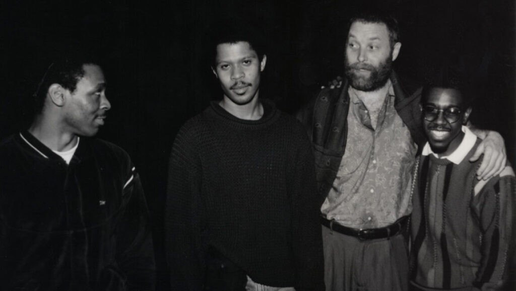 Dave Holland Quartet Conference of the Birds era. Kevin Eubanks, Steve Coleman, Dave Holland, Marvin Smitty Smith. Jazz.