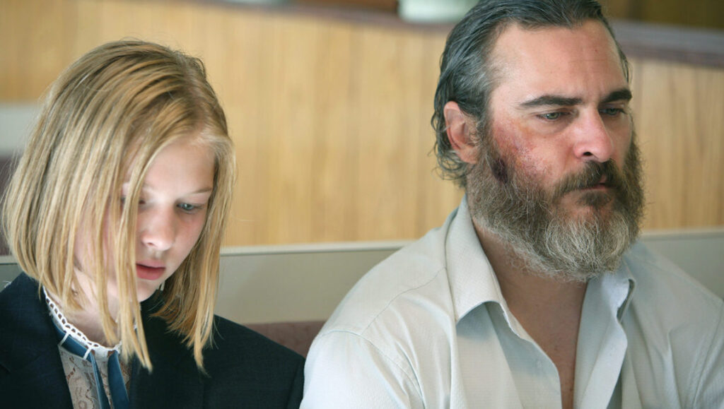 You Were Never Really Here | Lynne Ramsay Joaquin Phoenix and Ekaterina Samsonov in You Were Never Really Here, a Lynne Ramsay film.