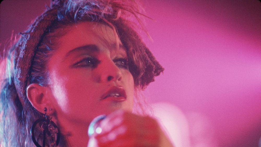 Madonna | Madonna Madonna in 1983's Vision Quest movie. Close-up of the pop star with dark eye makeup and 80s-style hair.