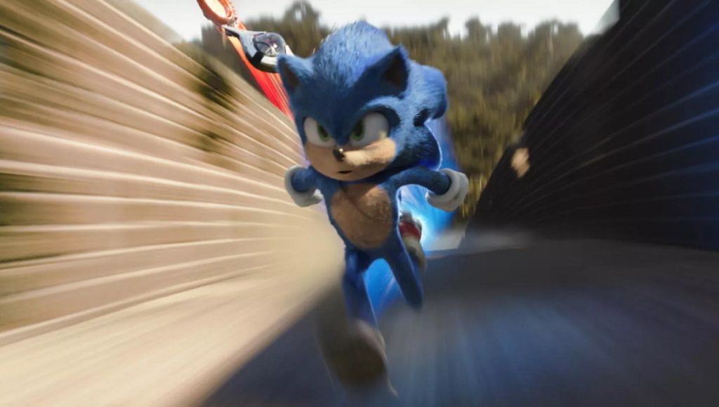 Sonic the Hedgehog | Jeff Fowler Sonic the Hedgehog running fast. Jeff Fowler film character in motion.