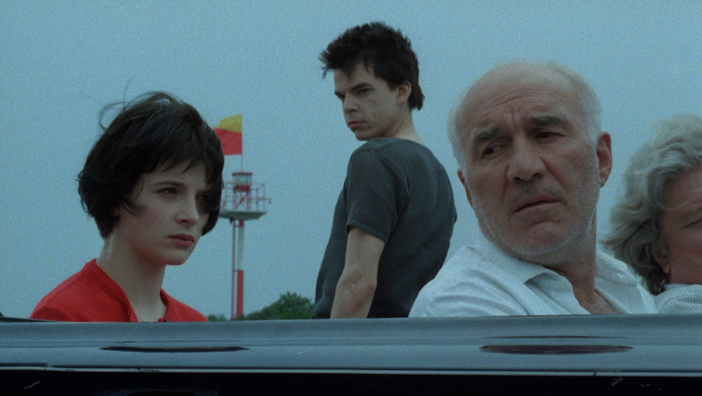 Isabelle Adjani and Denis Lavant in Mauvais Sang by Leos Carax. French cinema, film still.