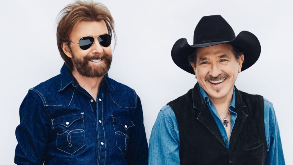 Brooks & Dunn | Reboot Brooks & Dunn, country music duo. Kix Brooks in denim shirt and Ronnie Dunn in cowboy hat. Reboot album.