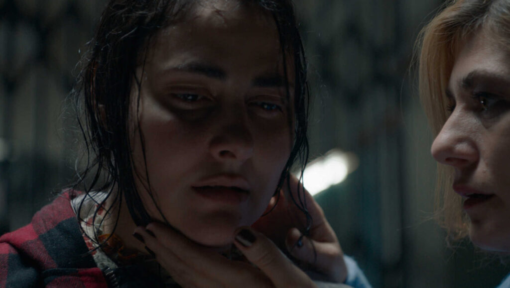 God Exists, Her Name is Petrunya | Teona Strugar Mitrevska Close-up of Petrunya from God Exists, Her Name is Petrunya, directed by Teona Strugar Mitrevska. Drama film.