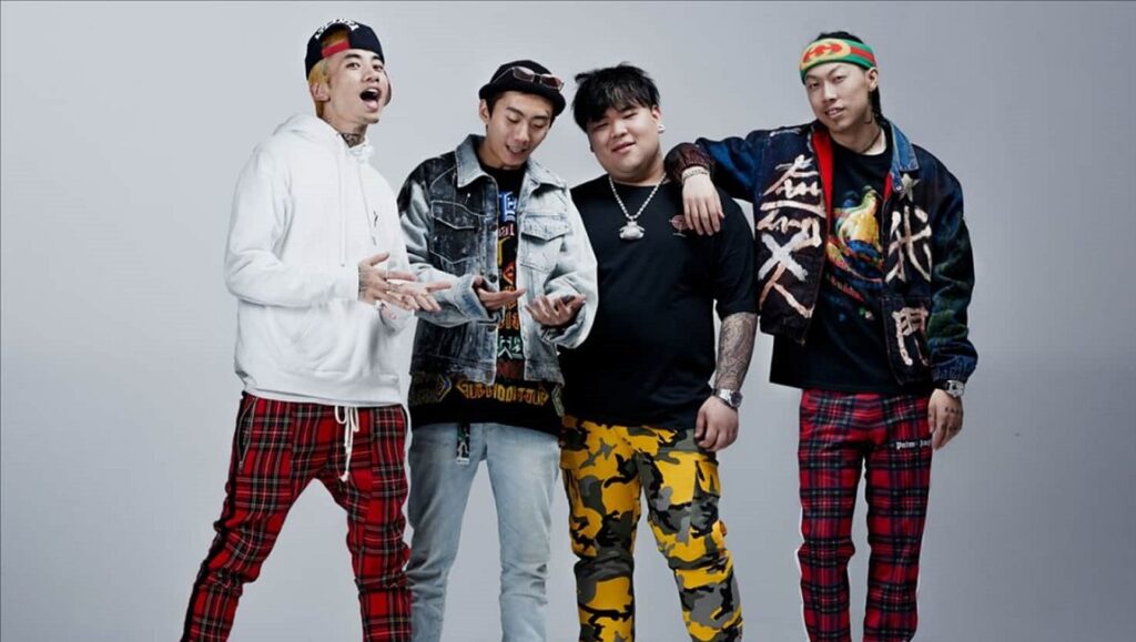 Higher Brothers | Five Star Higher Brothers group photo. The Chinese hip-hop group Five Star members in street fashion.