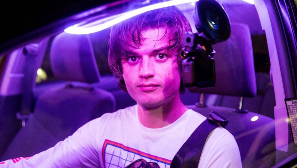 Spree | Eugene Kotlyarenko Joe Keery in Spree movie. Kurt Kunkle driving with a camera.