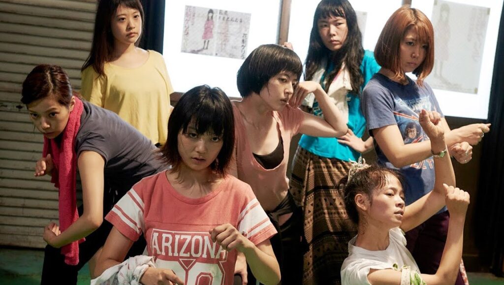 The Extremists' Opera cast. Junko Emoto's opera features a group of intense women.