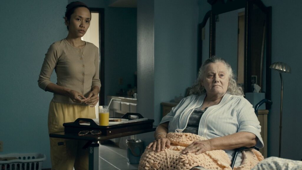 Sanzaru | Xia Magnus Sanzaru film scene: Caregiver and elderly woman. Xia Magnus movie.