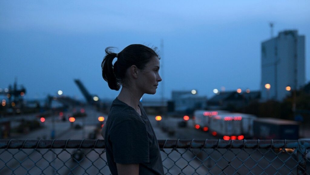 Giraffe | Anna Sofia Hartmann Anna Sofia Hartmann's Giraffe: Woman gazes over city lights at dusk. Moody, contemplative scene.