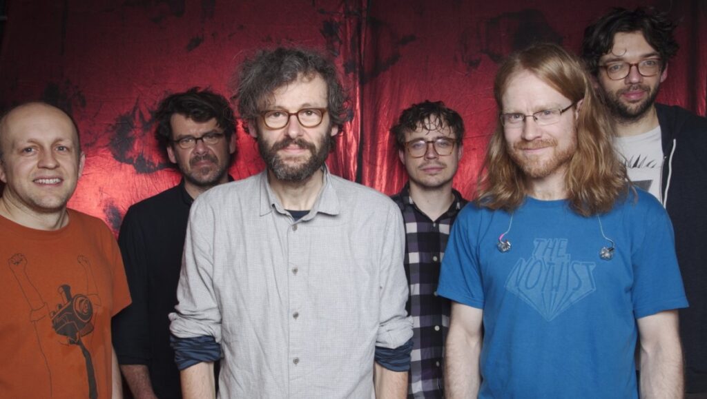 The Notwist band photo. Vertigo Days album promo shot. Indie rock band portrait.