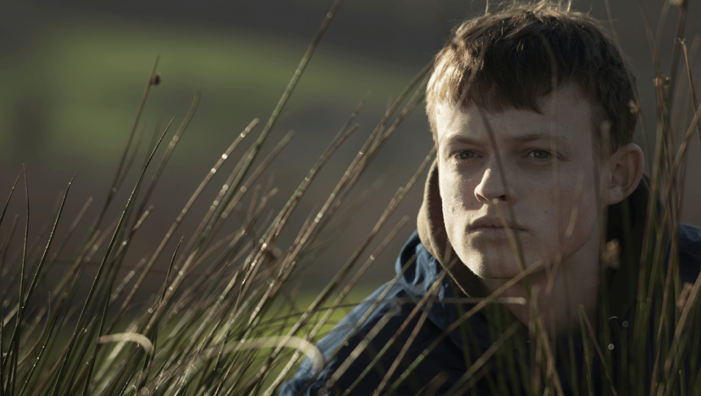 The Winter Lake | Phil Sheerin Young man in tall grass. Outdoor portrait of a boy, natural light, focused gaze. Nature scene.