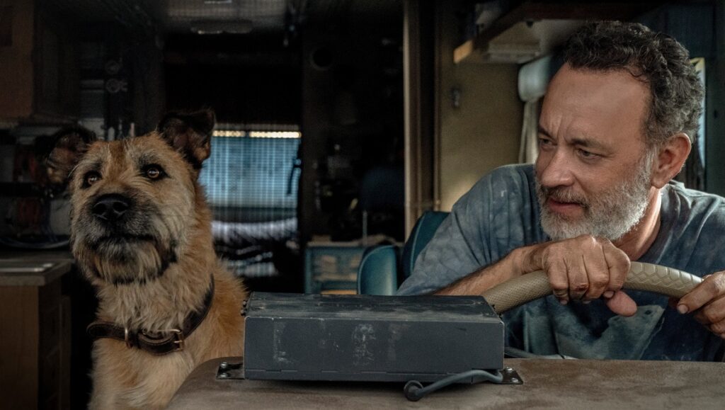 Finch | Miguel Sapochnik Finch movie image: Tom Hanks with a dog. Post-apocalyptic film by Miguel Sapochnik.