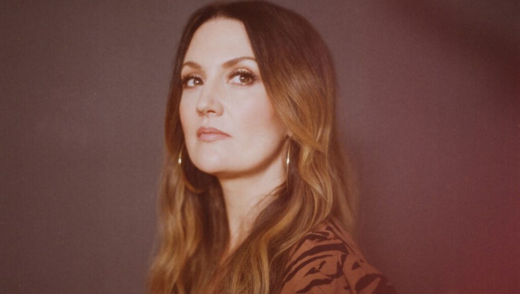 Natalie Hemby | Pins & Needles Natalie Hemby album cover. October 2021 music roundup. Singer with long brown hair.