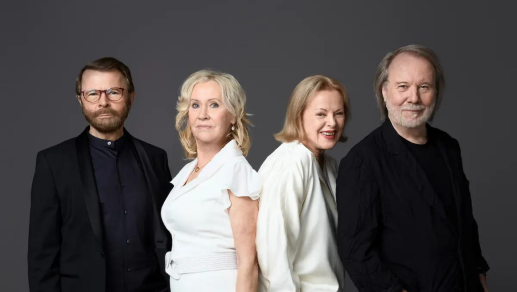 ABBA | Voyage ABBA band members. Agnetha Fältskog, Björn Ulvaeus, Benny Andersson, Anni-Frid Lyngstad. Musical group.