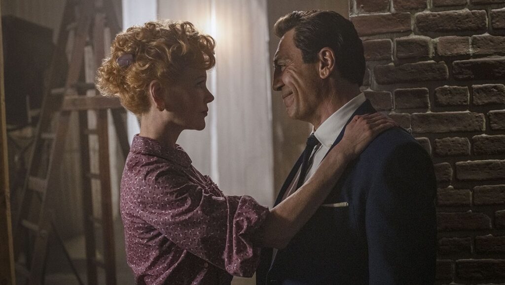 Nicole Kidman and Javier Bardem star in Being the Ricardos, directed by Aaron Sorkin.