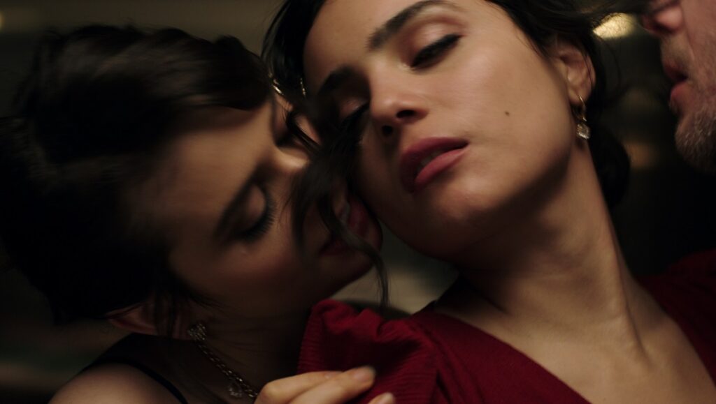 The Free Fall — Adam Stilwell The Free Fall movie still: Andrea Londo, Shawn Ashmore, & Jane Badler in a dramatic scene.