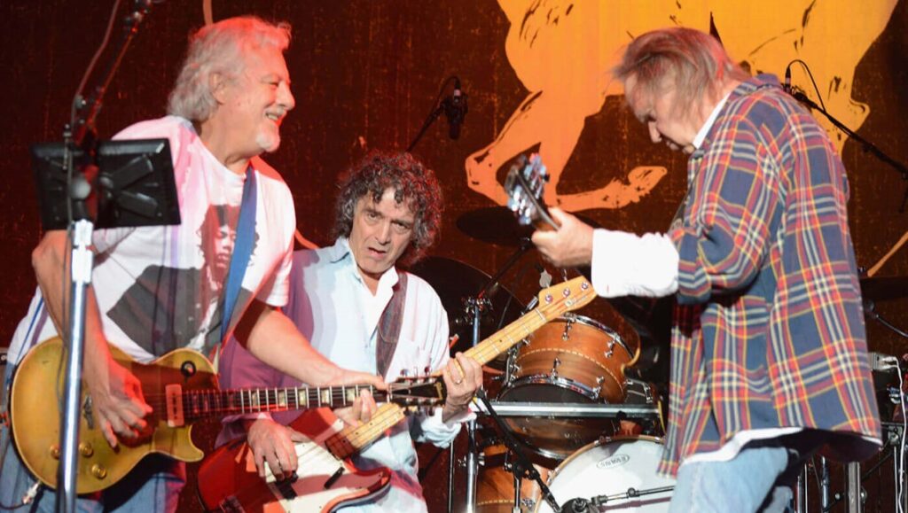 Neil Young & Crazy Horse — Barn Neil Young performs live with band. Album Roundup December 2021 music review. Rock concert.