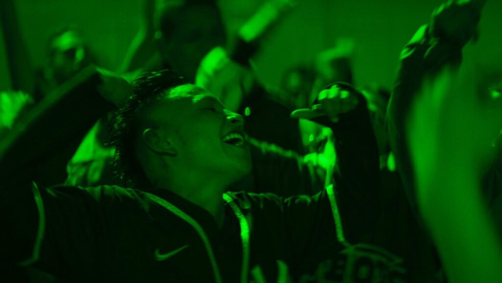 A Male — Fabián Hernández Cannes Film Festival: Audience cheers for The Worst Ones movie. Green lighting.