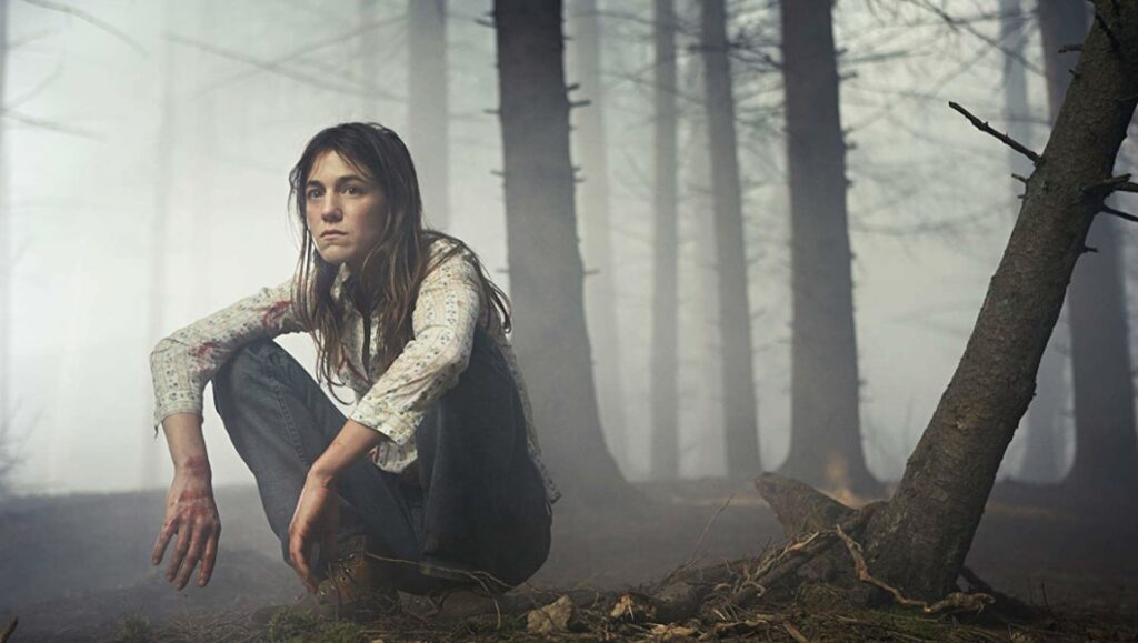 Antichrist — Lars von Trier Charlotte Gainsbourg in Lars von Trier's Antichrist, set in a misty forest.