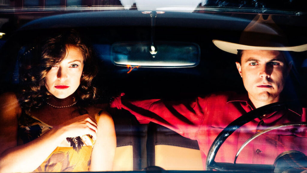 The Killer Inside Me — Michael Winterbottom Casey Affleck and Jessica Alba in The Killer Inside Me movie. Crime drama film scene.