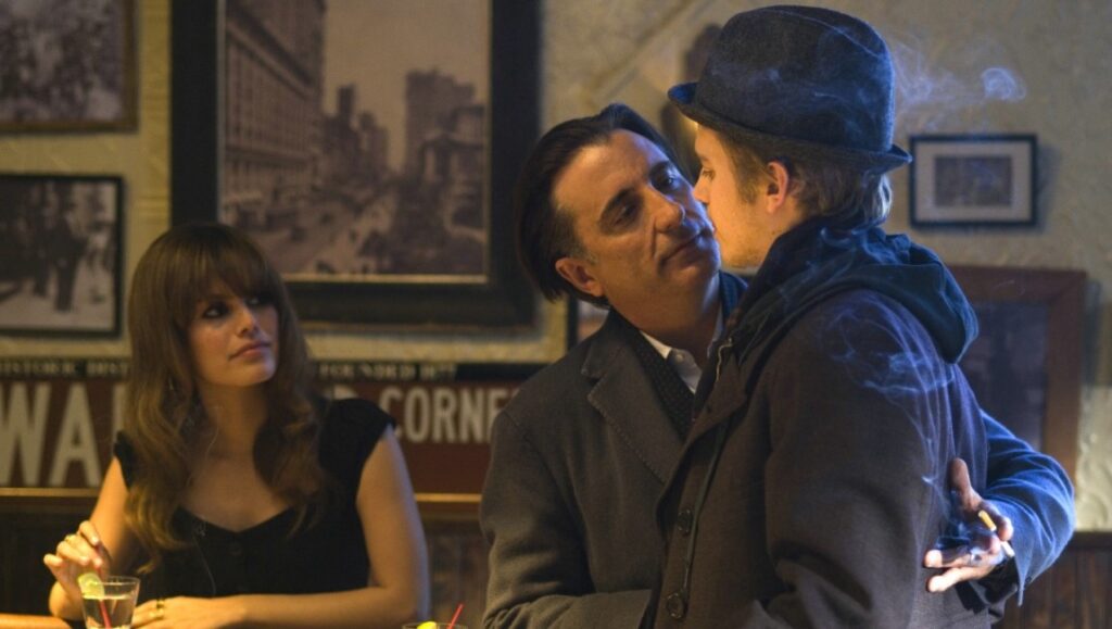 Andy Garcia and Hayden Christensen in New York, I Love You at a bar with Mila Kunis.