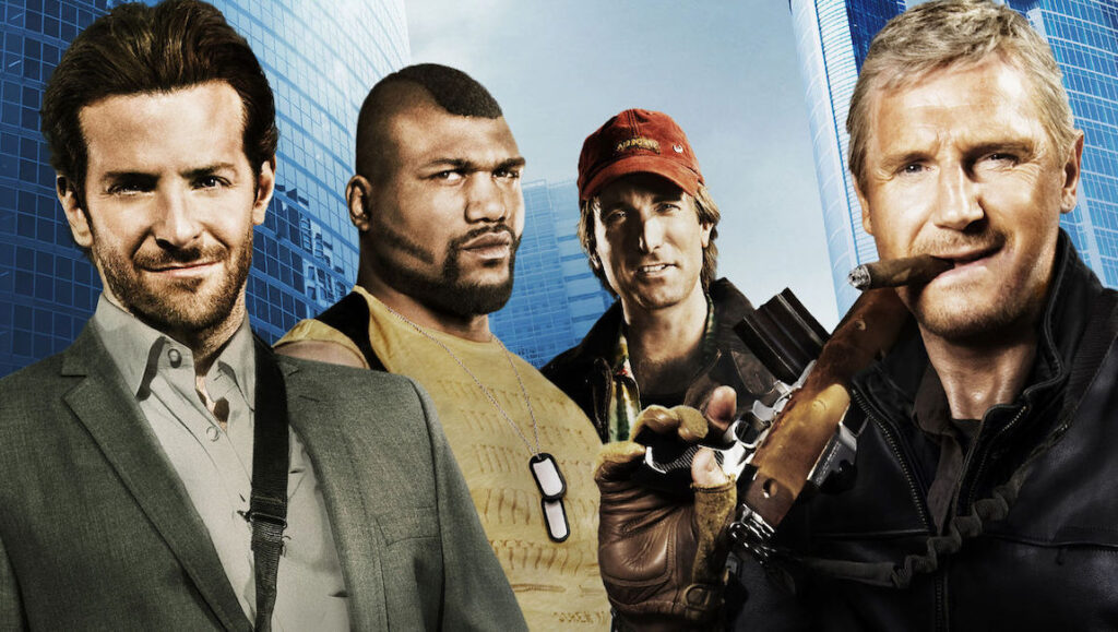 The A-Team — Joe Carnahan The A-Team movie cast. Bradley Cooper, Mr. T, Woody Harrelson, and Liam Neeson. Action film.