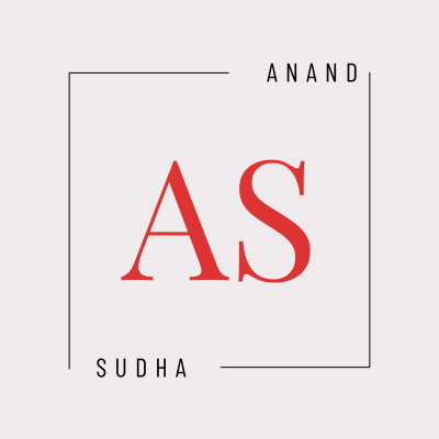 Anand Sudha logo. Red AS initials within a square frame.