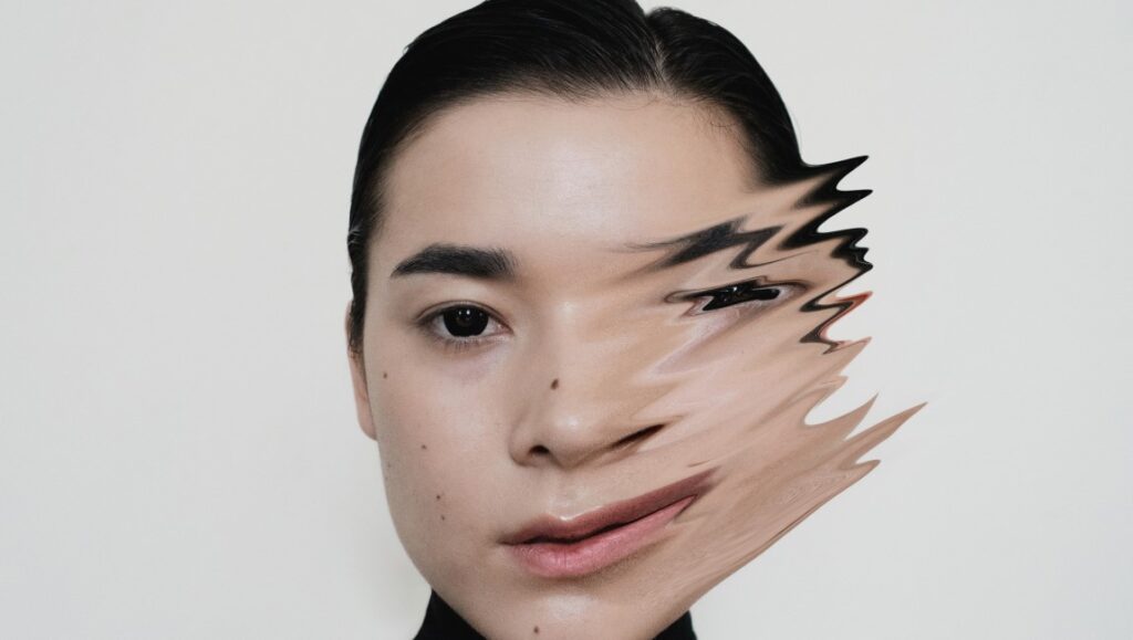 Miss Grit — Follow the Cyborg Miss Grit Follow the Cyborg album art. Distorted portrait of the musician.