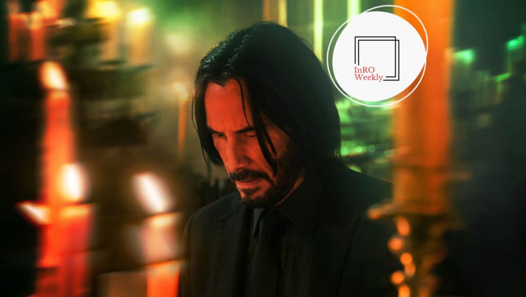 InRO Weekly magazine cover featuring Keanu Reeves as John Wick. Action movie star.