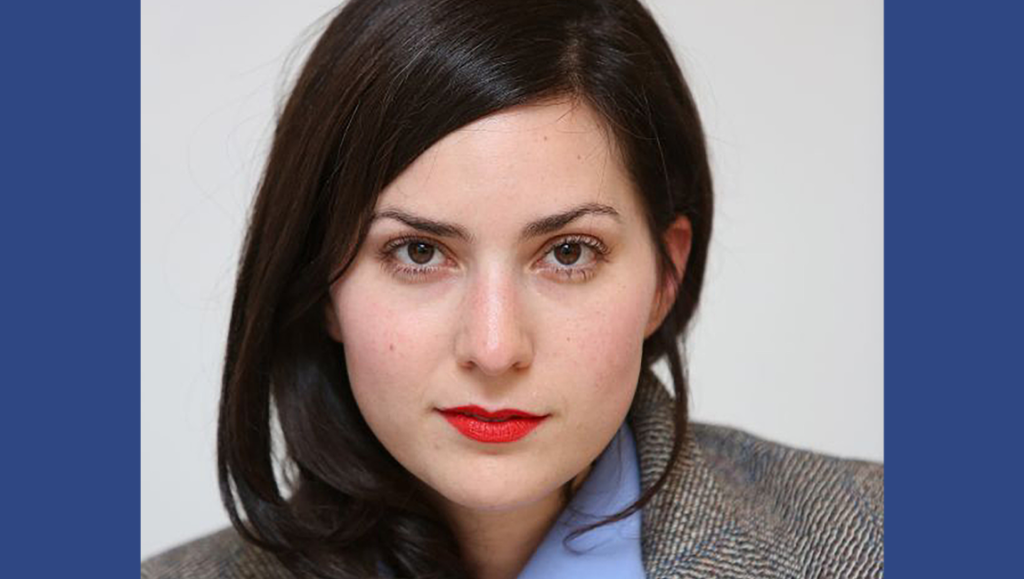 Magazine cover template featuring a woman with dark hair and red lipstick. Portrait.
