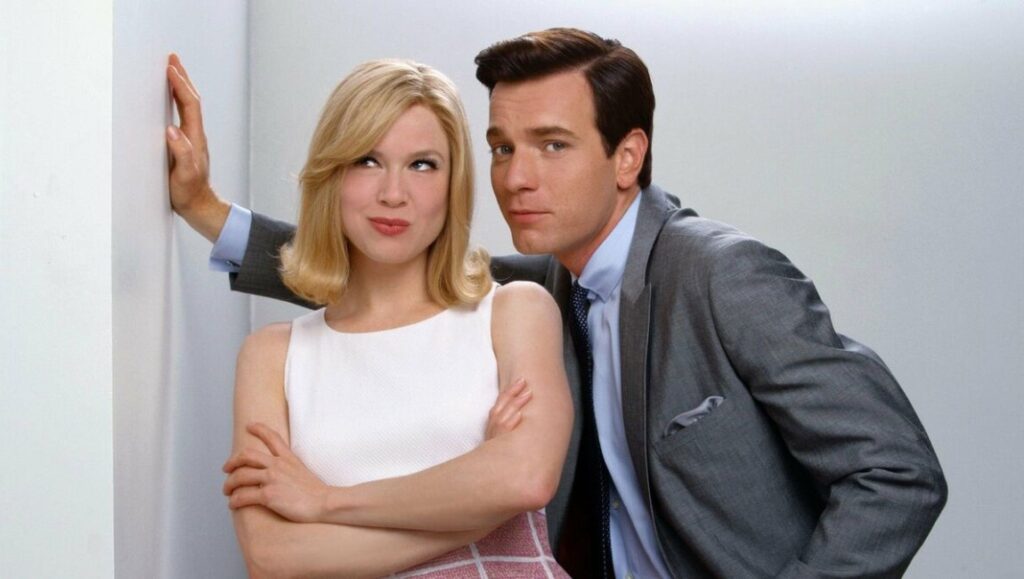 Ewan McGregor and Renée Zellweger in Down With Love. Retro romantic comedy film.