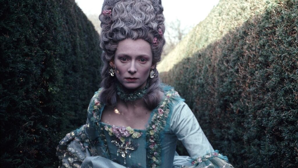 Tilda Swinton as Orlando, directed by Sally Potter. Period drama costume.