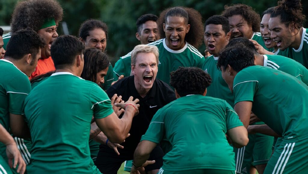 TIFF 2023 — Dispatch 5: Next Goal Wins, The Dead Don’t Hurt, Bouquets 31-40 Next Goal Wins cast at TIFF 2023. Taika Waititi film features a soccer team and coach celebrating.