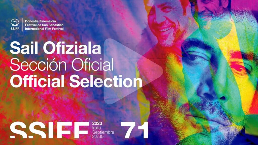 San Sebastián Film Festival 2023 poster. SSIFF Official Selection. Film festival actors.