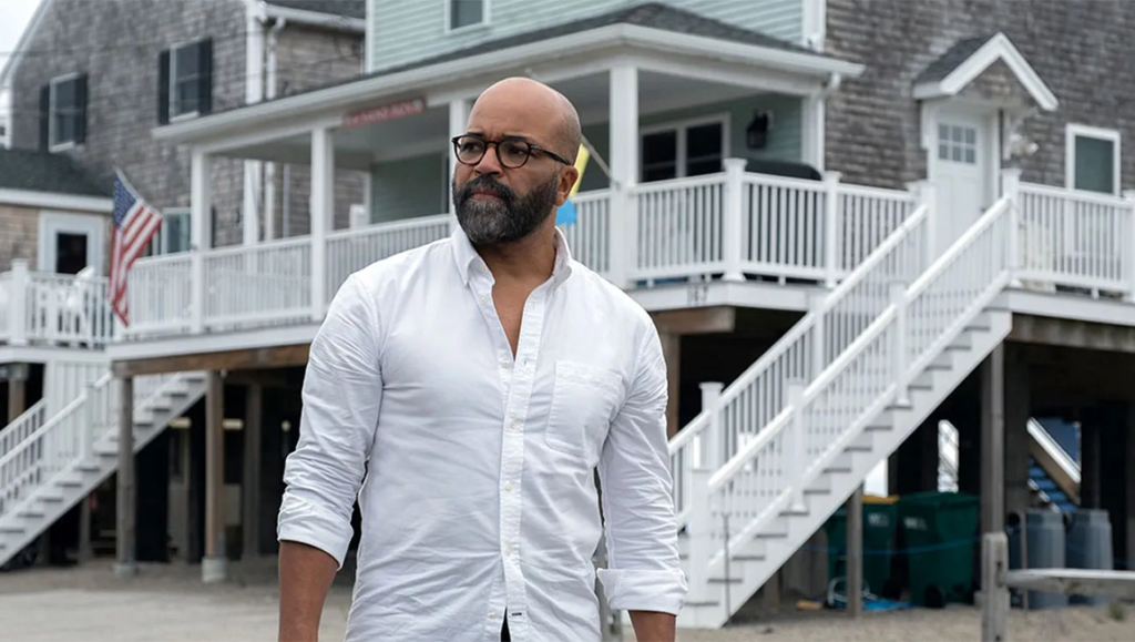 American Fiction — Cord Jefferson Jeffrey Wright in American Fiction, a film by Cord Jefferson. Wright wears a white shirt on a beach.