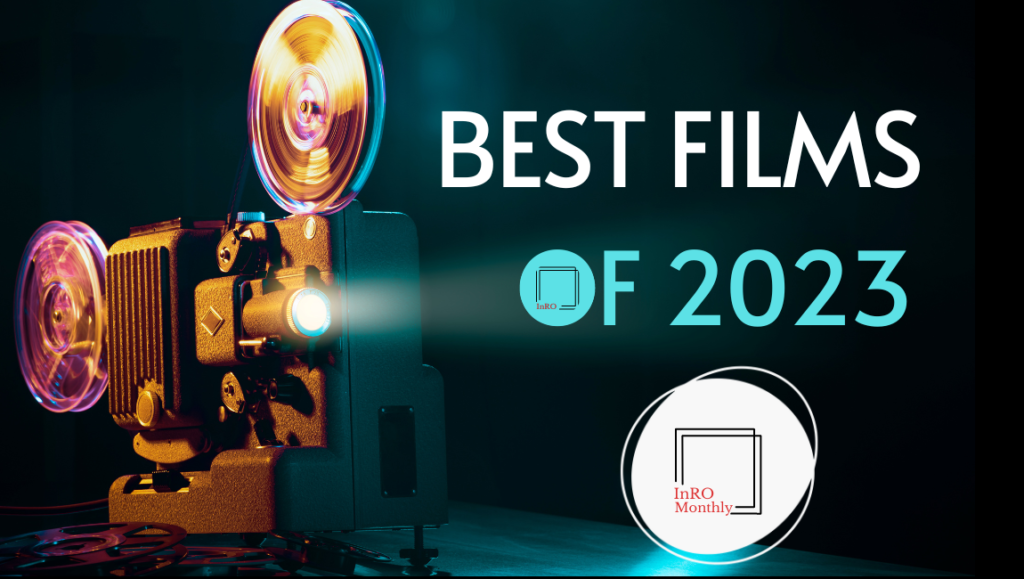 InRO Monthly's Best Films of 2023. Vintage film projector with reels. Movie review and film industry insights.