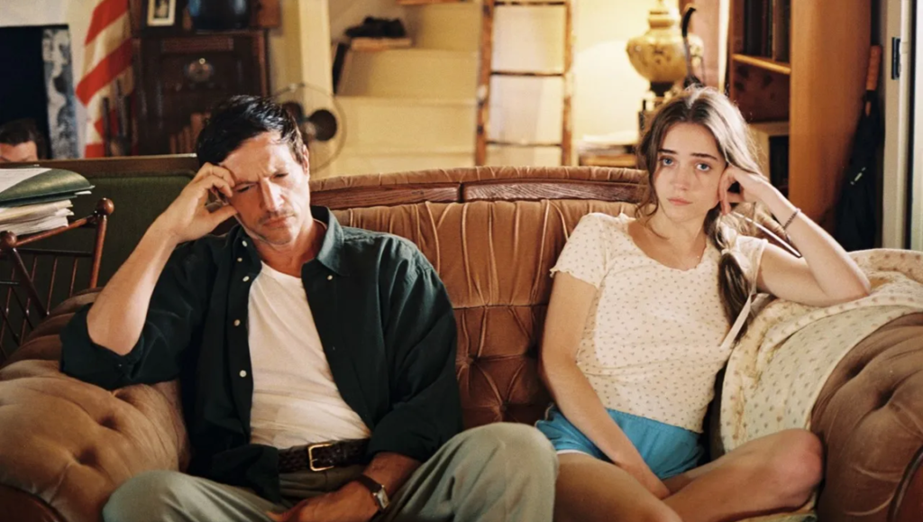 Movies for a Free Person: A Conversation with the Cast & Crew of The Sweet East Simon Rex and Talia Ryder in The Sweet East movie. Cast members sitting on a couch. Indie film.