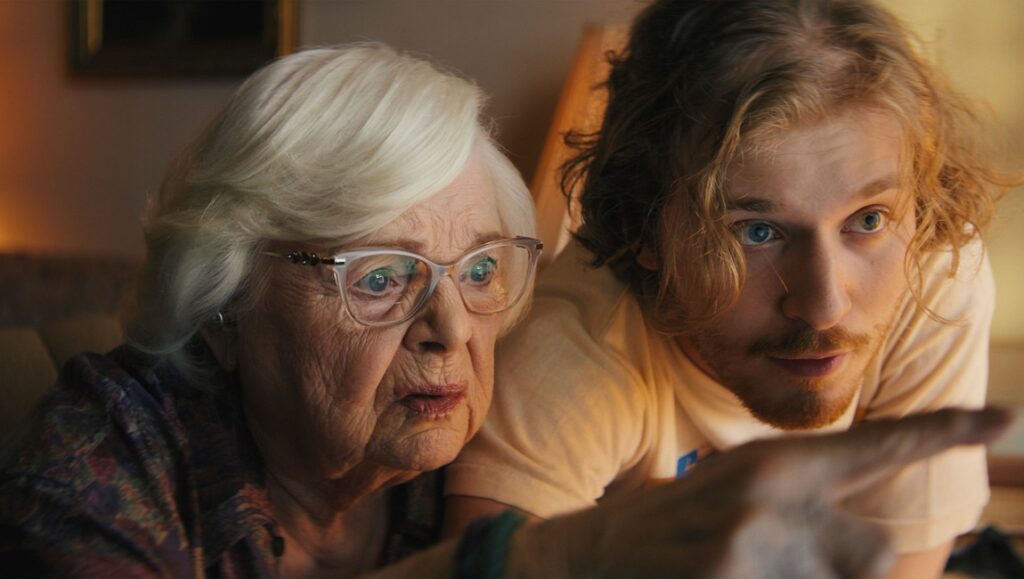 June Squibb and Fred Hechinger in Thelma. Still from the Josh Margolin film.
