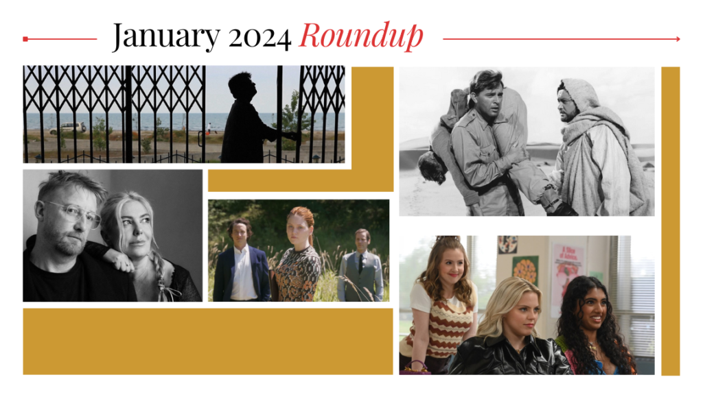 January 2024 Roundup: New movie releases and TV show highlights. Film and television entertainment.