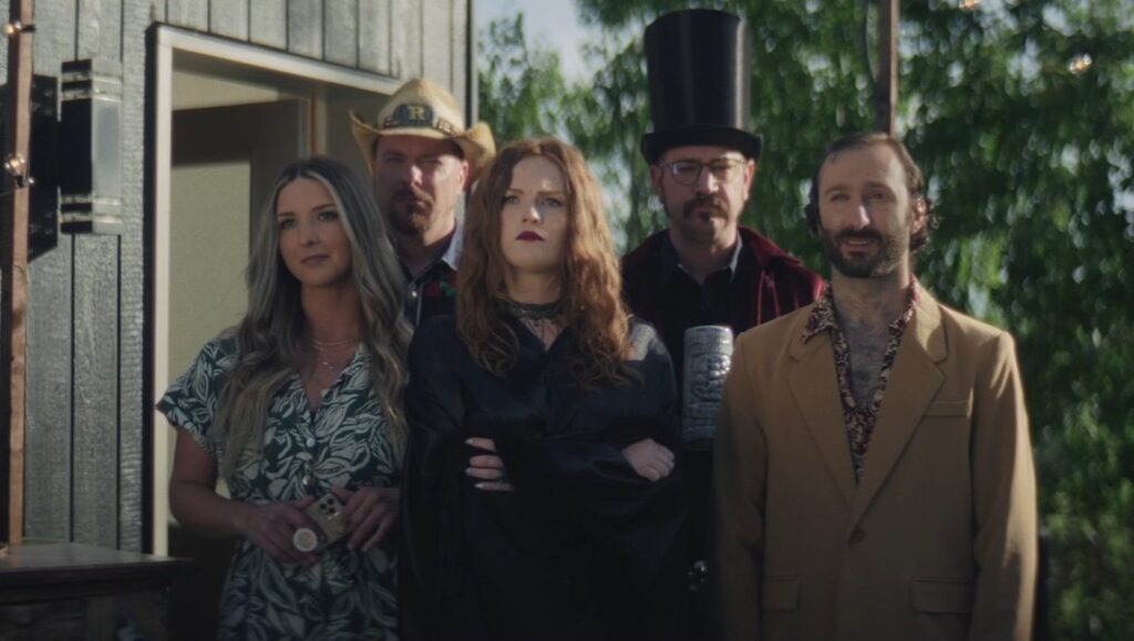 The Hyperborean movie still: cast of characters in costume. Jesse Thomas Cook film review.