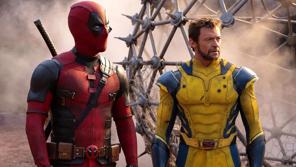 Deadpool and Wolverine in costume. Hugh Jackman returns as Wolverine in Deadpool & Wolverine movie.