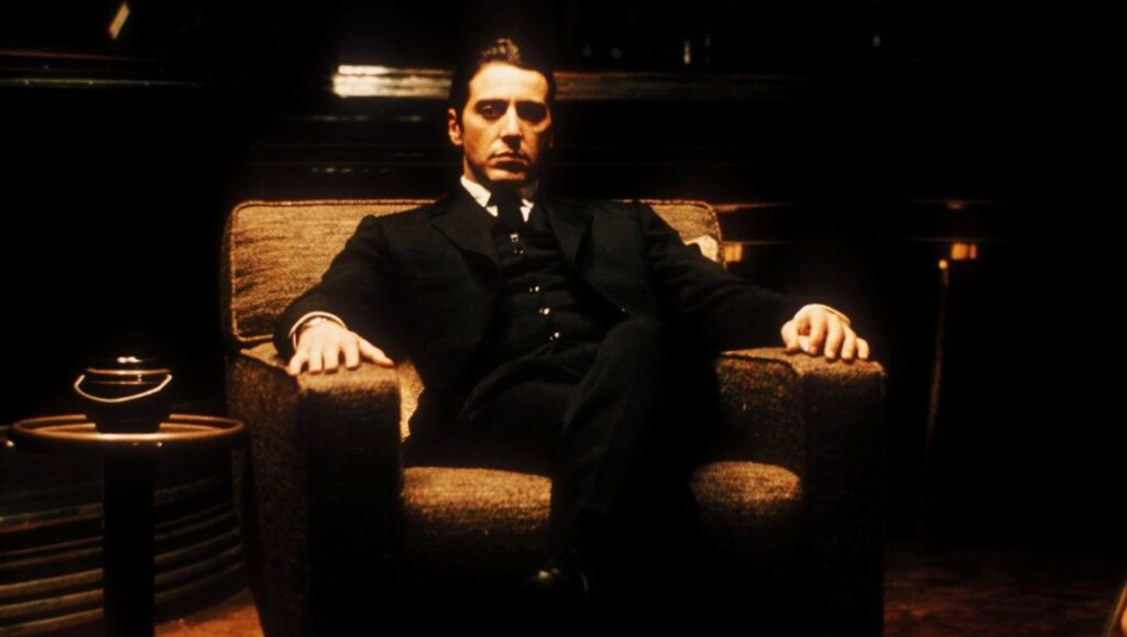 Al Pacino as Michael Corleone in The Godfather Part II, directed by Francis Ford Coppola.