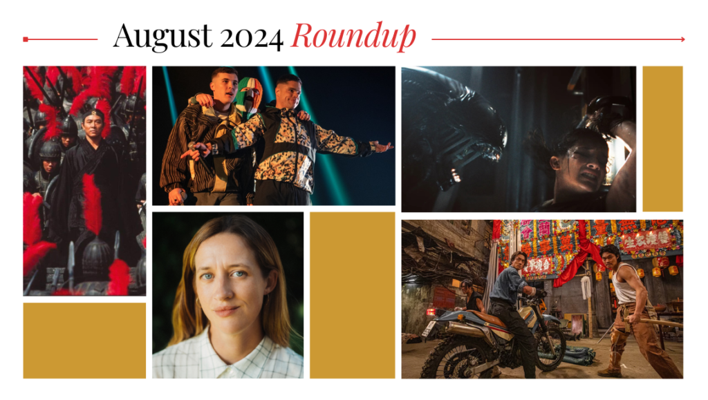 August 2024 Roundup: Movie and TV show previews. Includes stills from various films and series.