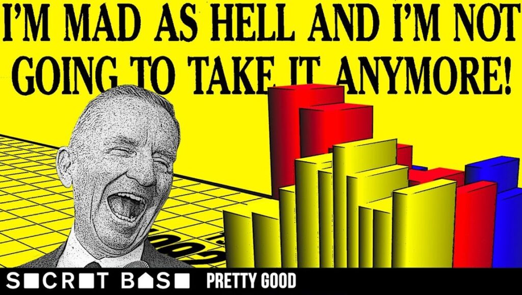 Jon Bois REFORM! review image. Features a screaming man, bar graphs, and the text I'M MAD AS HELL AND I'M NOT GOING TO TAKE IT ANYMORE!