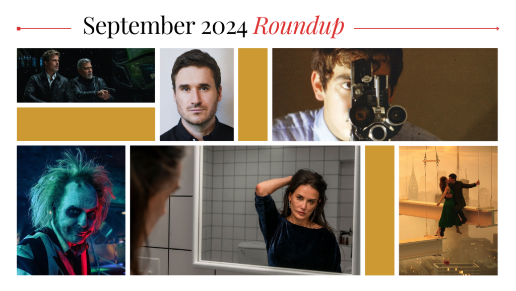 September 2024 Roundup: Interviews, Essays, Reviews & More September 2024 Roundup of movies and entertainment. Features Beetlejuice, Clooney, and more.