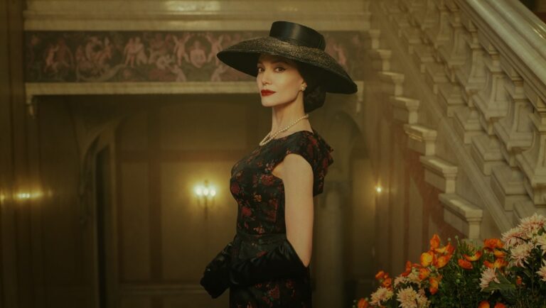 Angelina Jolie as Maria Callas in Maria by Pablo Larraín. Elegant, retro style.